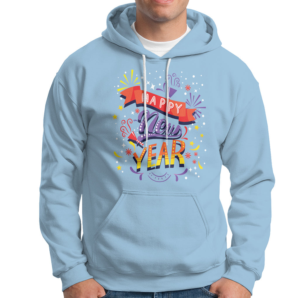 Happy New Year 2024 Firework Lucky Years Hoodie TS09 Light Blue Printyourwear
