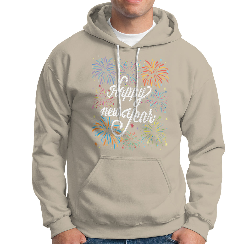 Happy New Year Colorful Firework Lucky Years Hoodie TS09 Sand Printyourwear