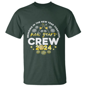 Happy 2024 New Year Crew Bringing Together T Shirt TS09 Dark Forest Green Printyourwear