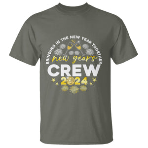 Happy 2024 New Year Crew Bringing Together T Shirt TS09 Military Green Printyourwear