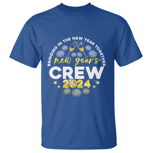 Happy 2024 New Year Crew Bringing Together T Shirt TS09 Royal Blue Printyourwear