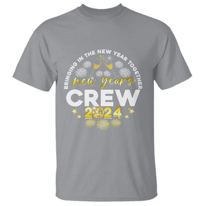 Happy 2024 New Year Crew Bringing Together T Shirt TS09 Sport Gray Printyourwear