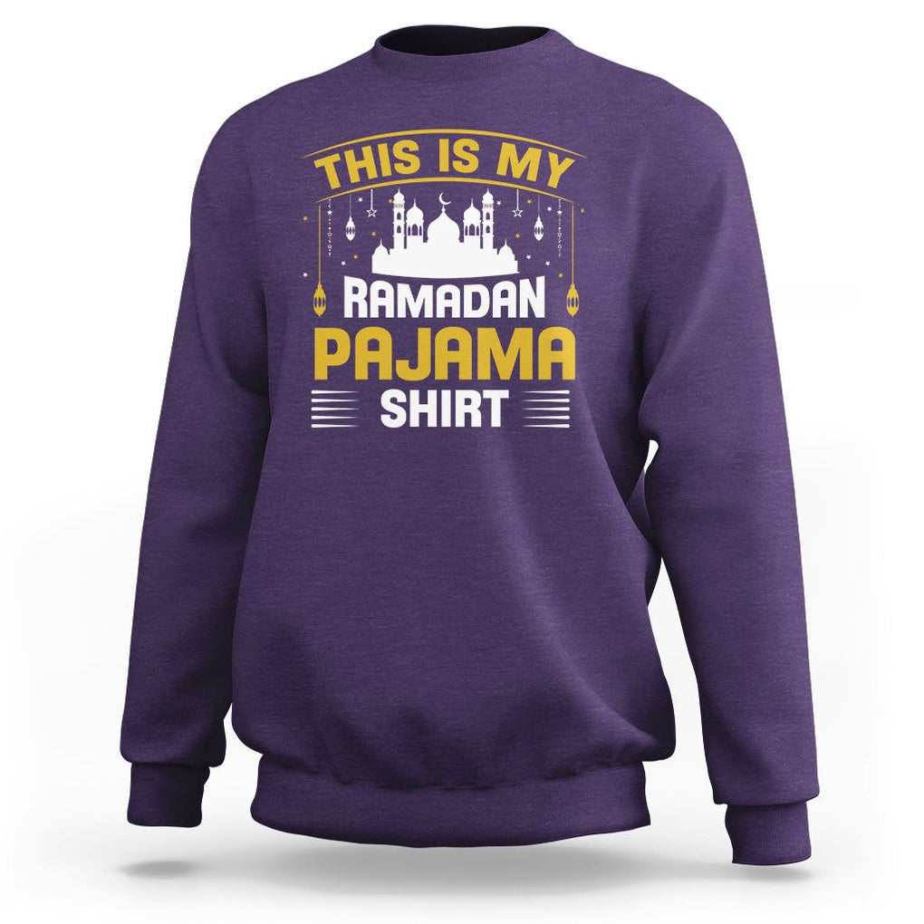 This Is My Ramadan Pajama Eid Mubarek Islam Muslims Sweatshirt TS09 Purple Printyourwear