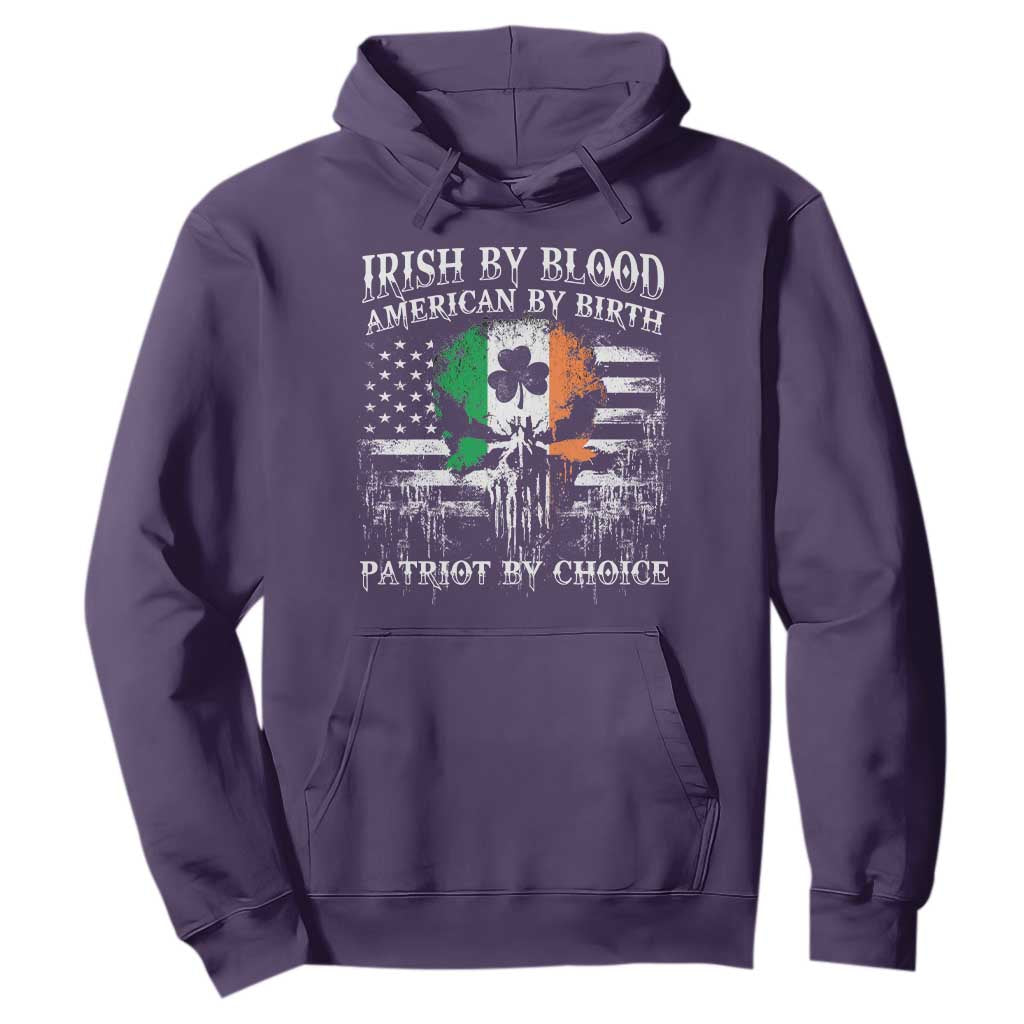 Irish American Hoodie Irish By Blood American By Birth Patriot By Choice TS09 Purple Print Your Wear