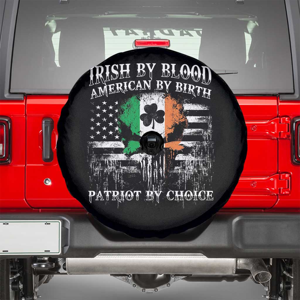 Irish American Spare Tire Cover Irish By Blood American By Birth Patriot By Choice TS09 Black Print Your Wear