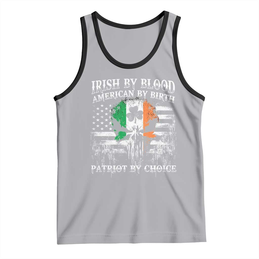 Irish American Tank Top Irish By Blood American By Birth Patriot By Choice TS09 Athletic Heather Black Print Your Wear