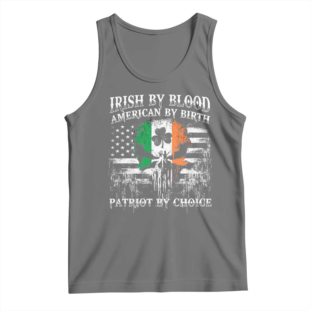 Irish American Tank Top Irish By Blood American By Birth Patriot By Choice TS09 Black Heather Print Your Wear