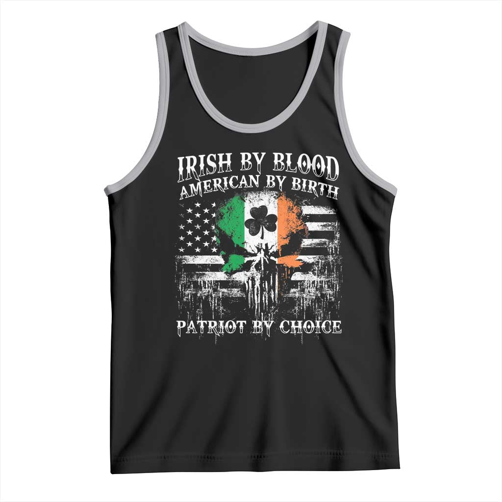 Irish American Tank Top Irish By Blood American By Birth Patriot By Choice TS09 Black Athletic Heather Print Your Wear