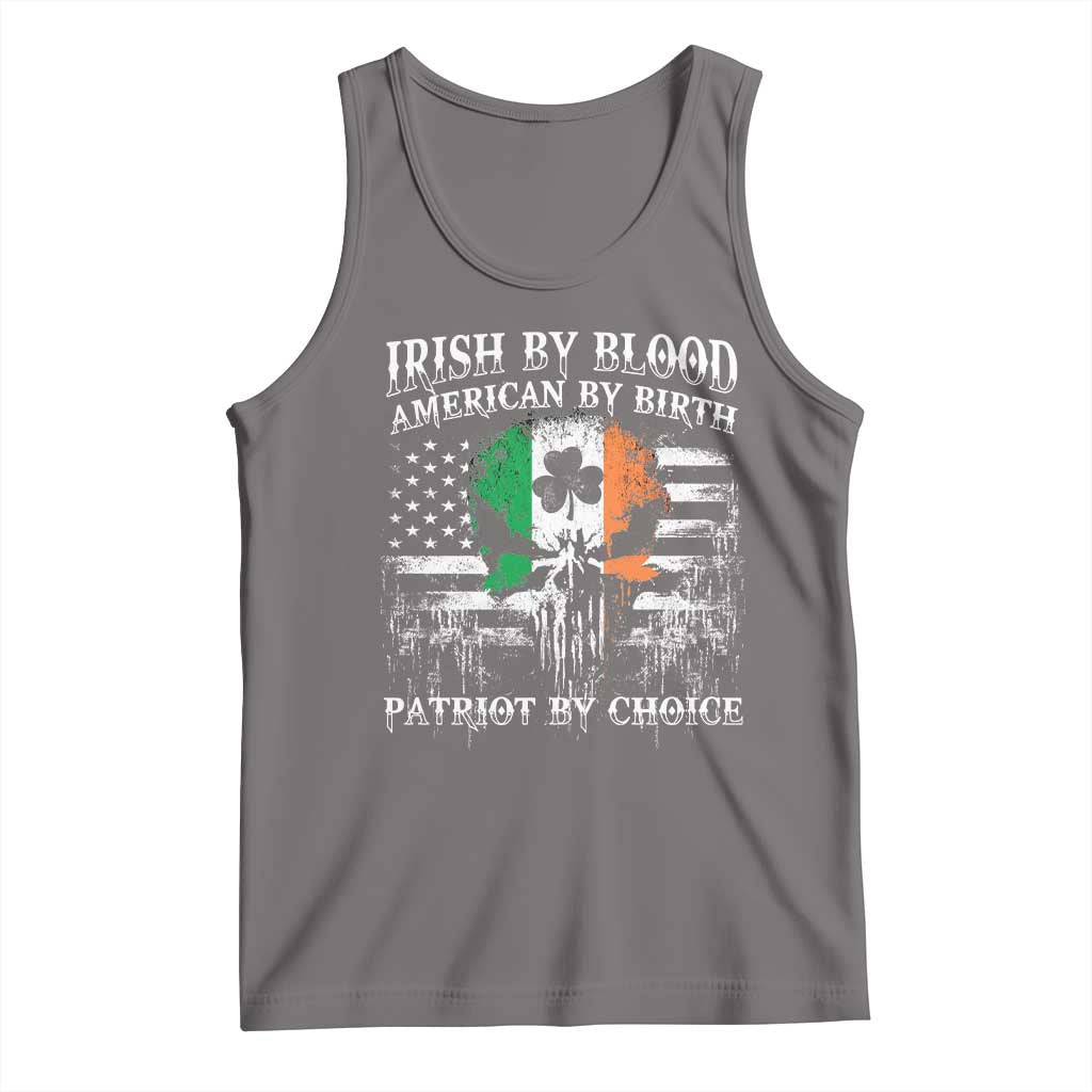 Irish American Tank Top Irish By Blood American By Birth Patriot By Choice TS09 Deep Heather Print Your Wear