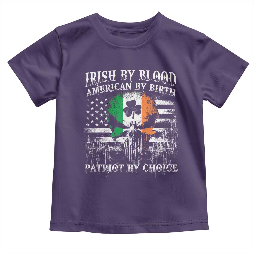 Irish American Toddler T Shirt Irish By Blood American By Birth Patriot By Choice TS09 Purple Print Your Wear