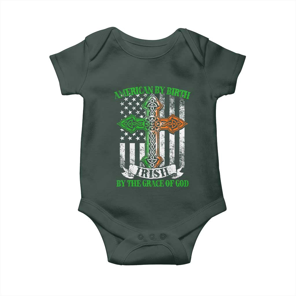 American By Birth Irish By The Grace Of God Baby Onesie TS09 Print Your Wear
