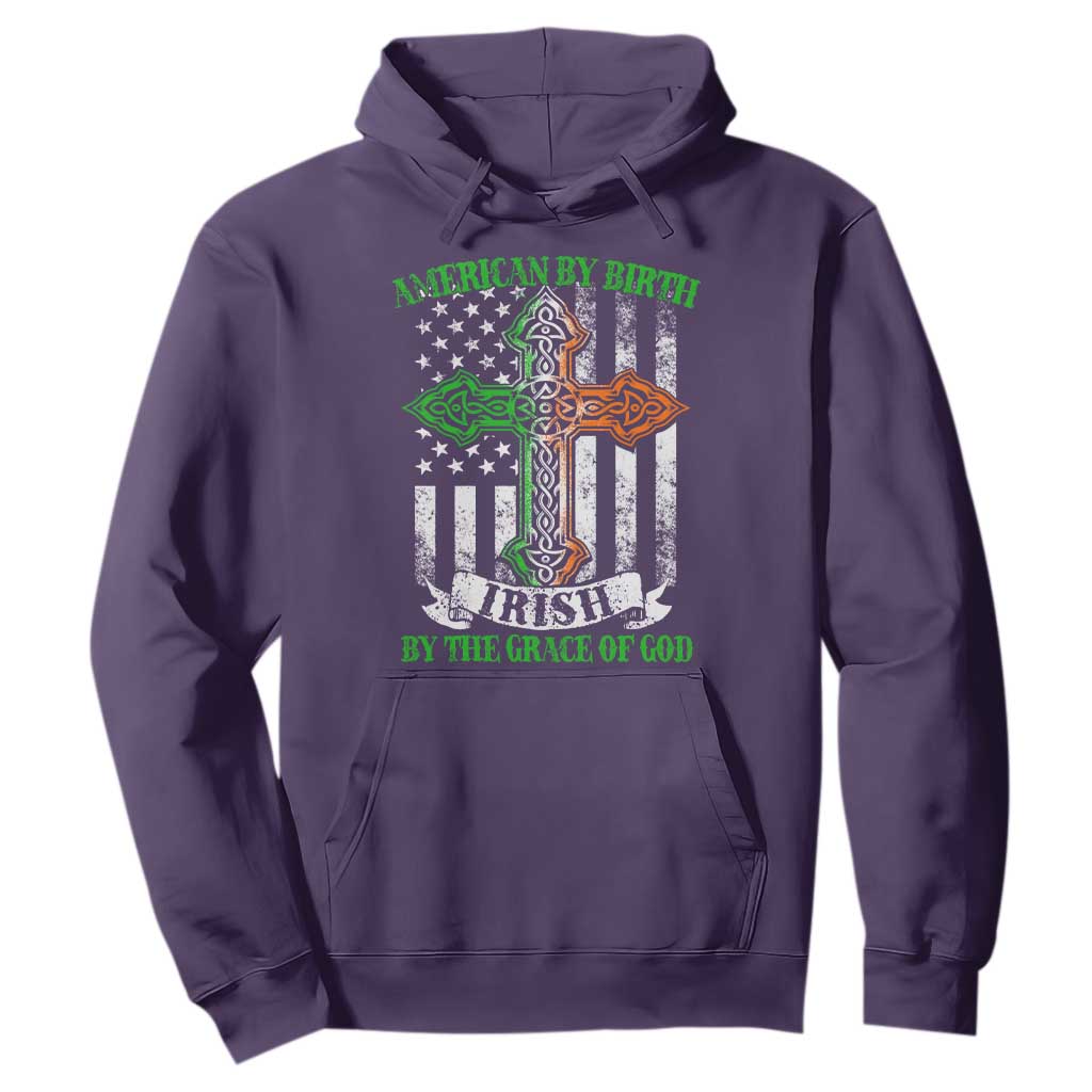 American By Birth Irish By The Grace Of God Hoodie TS09 Purple Print Your Wear
