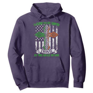 American By Birth Irish By The Grace Of God Hoodie TS09 Purple Print Your Wear
