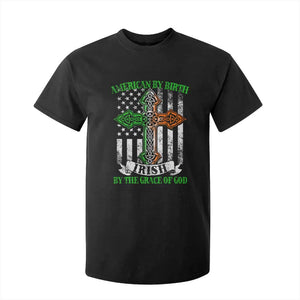 American By Birth Irish By The Grace Of God T Shirt For Kid TS09 Black Print Your Wear