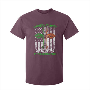American By Birth Irish By The Grace Of God T Shirt For Kid TS09 Maroon Print Your Wear