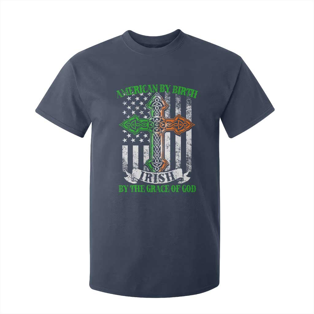 American By Birth Irish By The Grace Of God T Shirt For Kid TS09 Navy Print Your Wear