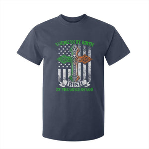 American By Birth Irish By The Grace Of God T Shirt For Kid TS09 Navy Print Your Wear