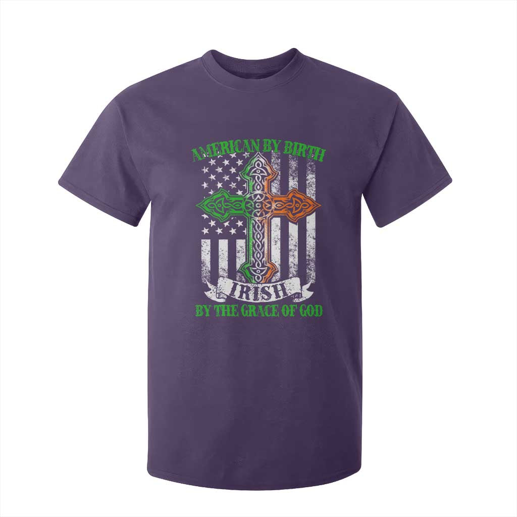 American By Birth Irish By The Grace Of God T Shirt For Kid TS09 Purple Print Your Wear