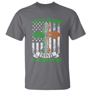 American By Birth Irish By The Grace Of God T Shirt TS09 Charcoal Print Your Wear