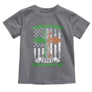 American By Birth Irish By The Grace Of God Toddler T Shirt TS09 Charcoal Print Your Wear