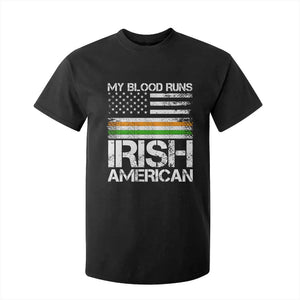 Irish American Pride T Shirt For Kid My Blood Runs Ireland America Flag TS09 Black Print Your Wear