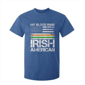 Irish American Pride T Shirt For Kid My Blood Runs Ireland America Flag TS09 Royal Blue Print Your Wear