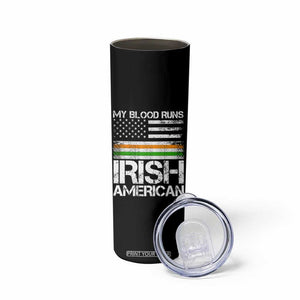 Irish American Pride Skinny Tumbler My Blood Runs Ireland America Flag TS09 Print Your Wear