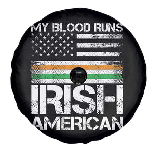 Irish American Pride Spare Tire Cover My Blood Runs Ireland America Flag TS09 Print Your Wear