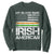 Irish American Pride Sweatshirt My Blood Runs Ireland America Flag TS09 Dark Forest Green Print Your Wear