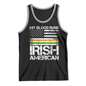 Irish American Pride Tank Top My Blood Runs Ireland America Flag TS09 Black Athletic Heather Print Your Wear
