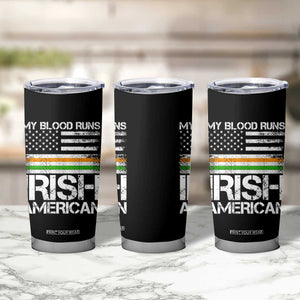 Irish American Pride Tumbler Cup My Blood Runs Ireland America Flag TS09 Print Your Wear