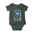 American Grown With Scots Irish Roots Baby Onesie American Ulster Scots Skull Flag TS09 Print Your Wear