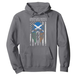 American Grown With Scots Irish Roots Hoodie American Ulster Scots Skull Flag TS09 Charcoal Print Your Wear