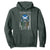 American Grown With Scots Irish Roots Hoodie American Ulster Scots Skull Flag TS09 Dark Forest Green Print Your Wear