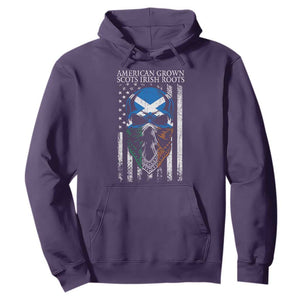 American Grown With Scots Irish Roots Hoodie American Ulster Scots Skull Flag TS09 Purple Print Your Wear