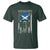 American Grown With Scots Irish Roots T Shirt American Ulster Scots Skull Flag TS09 Dark Forest Green Print Your Wear