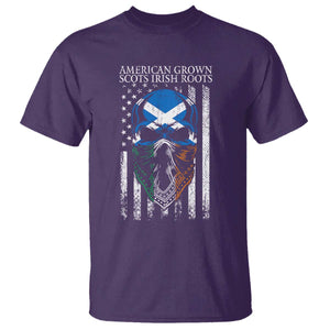 American Grown With Scots Irish Roots T Shirt American Ulster Scots Skull Flag TS09 Purple Print Your Wear