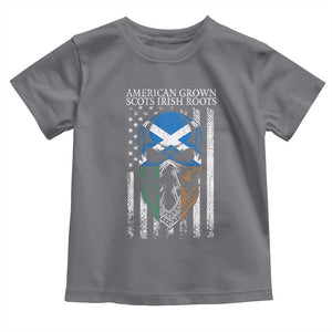 American Grown With Scots Irish Roots Toddler T Shirt American Ulster Scots Skull Flag TS09 Charcoal Print Your Wear
