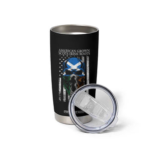 American Grown With Scots Irish Roots Tumbler Cup American Ulster Scots Skull Flag TS09 Print Your Wear