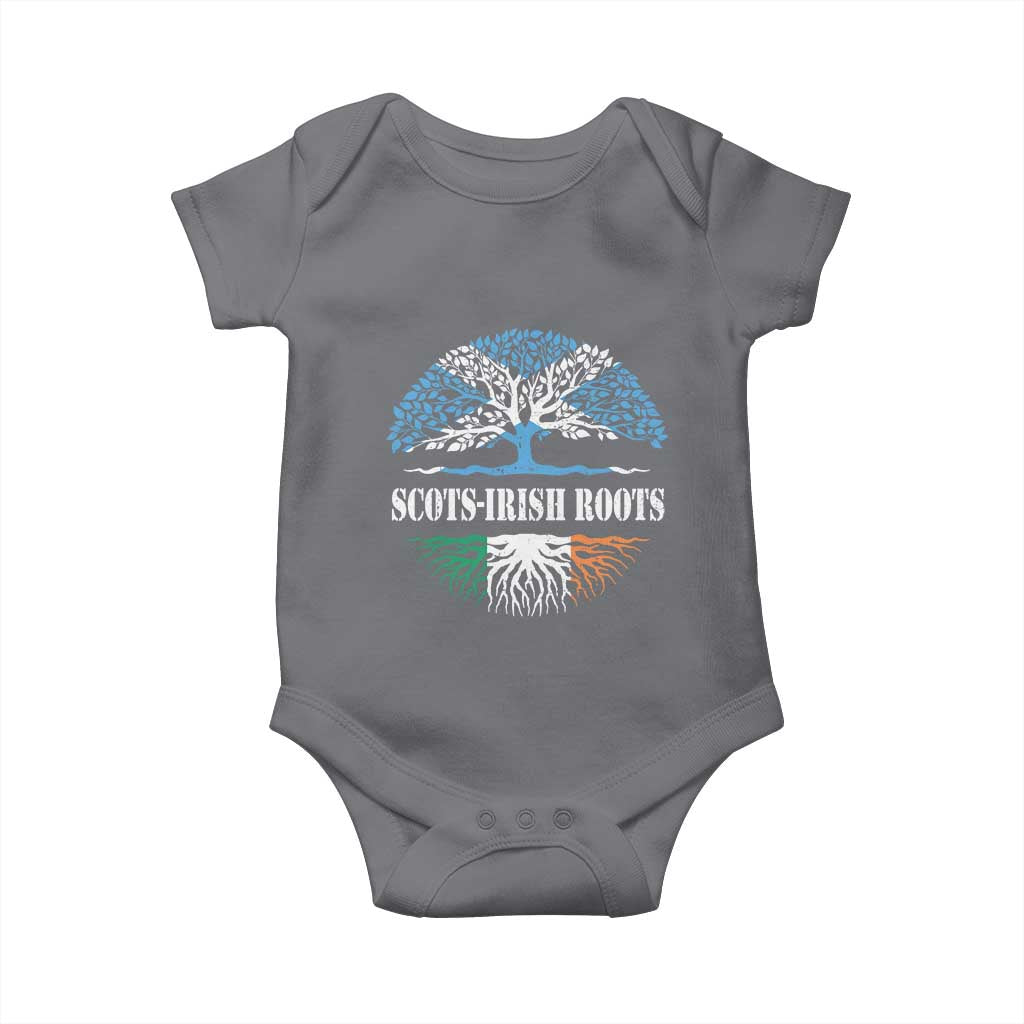 Scots-Irish Roots Baby Onesie Ulster Scots Ireland Scotland TS09 Charcoal Print Your Wear