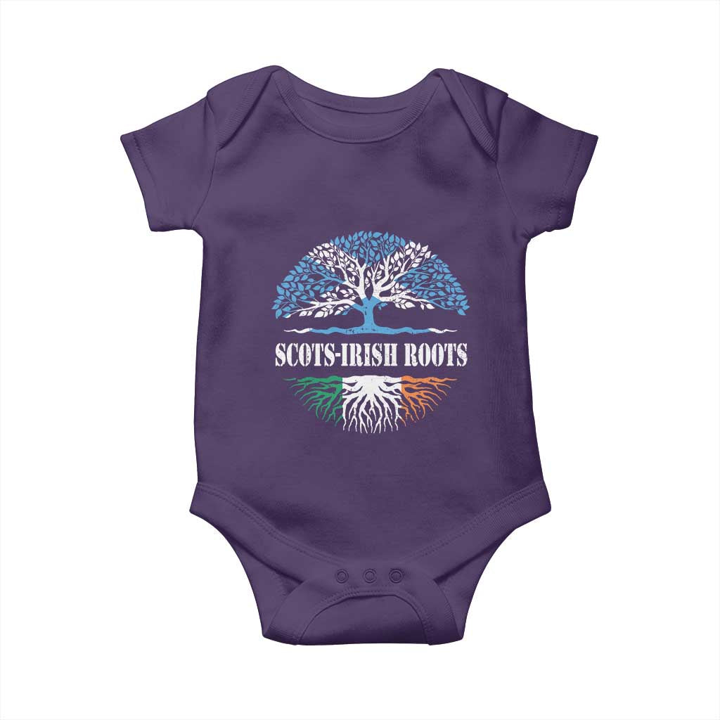 Scots-Irish Roots Baby Onesie Ulster Scots Ireland Scotland TS09 Purple Print Your Wear