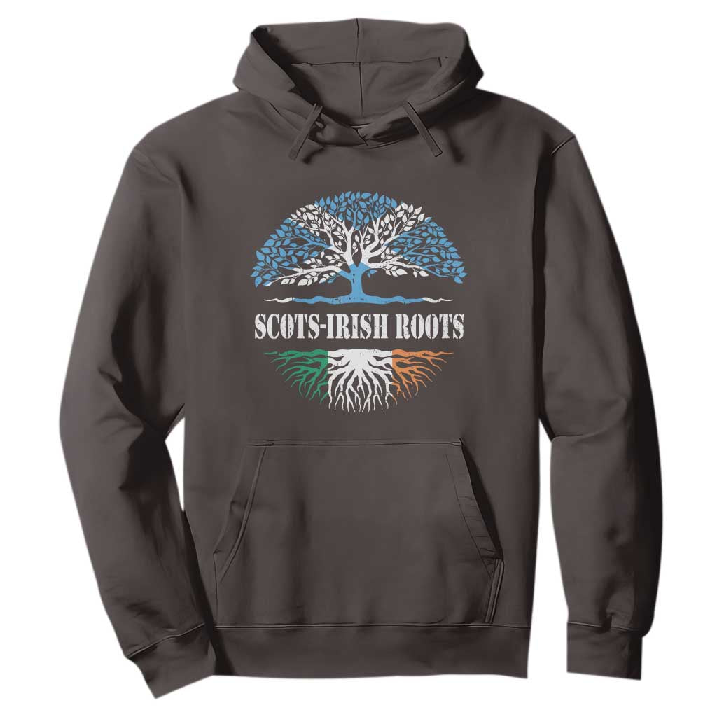 Scots-Irish Roots Hoodie Ulster Scots Ireland Scotland TS09 Dark Chocolate Print Your Wear