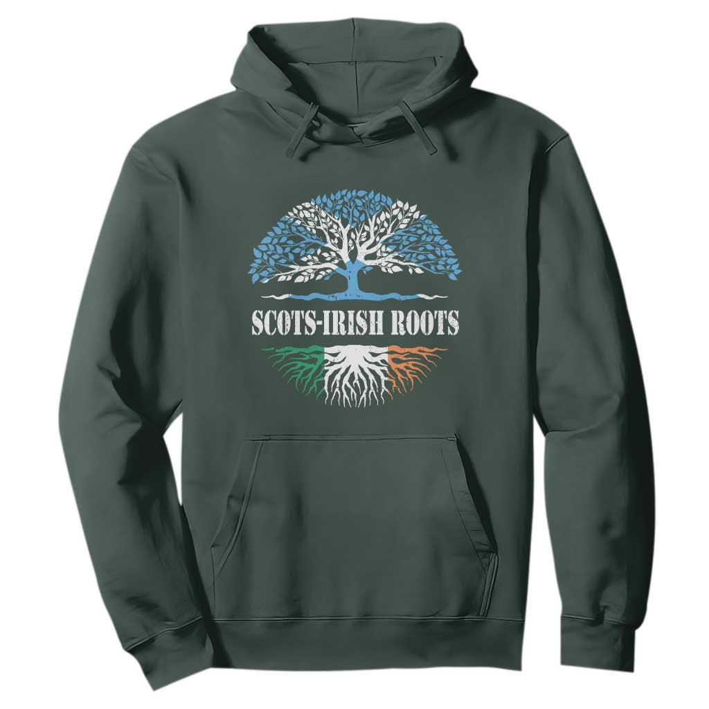 Scots-Irish Roots Hoodie Ulster Scots Ireland Scotland TS09 Dark Forest Green Print Your Wear