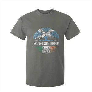 Scots-Irish Roots T Shirt For Kid Ulster Scots Ireland Scotland TS09 Military Green Print Your Wear