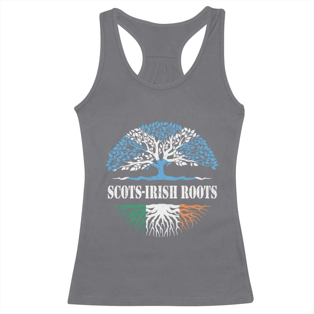 Scots-Irish Roots Racerback Tank Top Ulster Scots Ireland Scotland TS09 Charcoal Print Your Wear