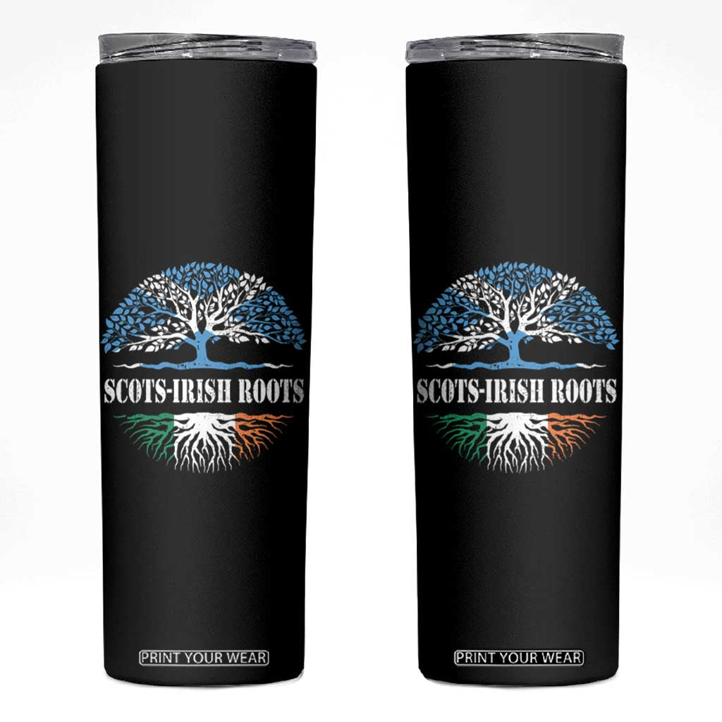 Scots-Irish Roots Skinny Tumbler Ulster Scots Ireland Scotland TS09 Black Print Your Wear