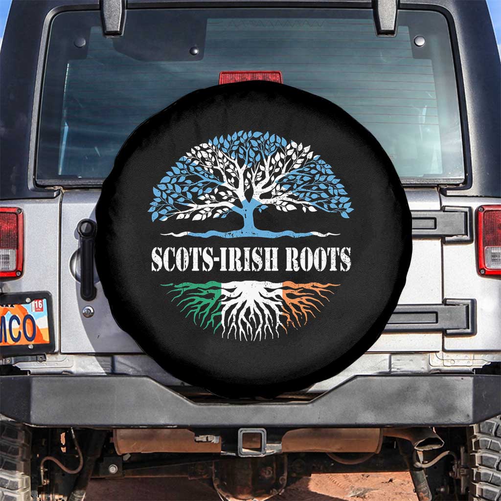 Scots-Irish Roots Spare Tire Cover Ulster Scots Ireland Scotland TS09 No hole Black Print Your Wear