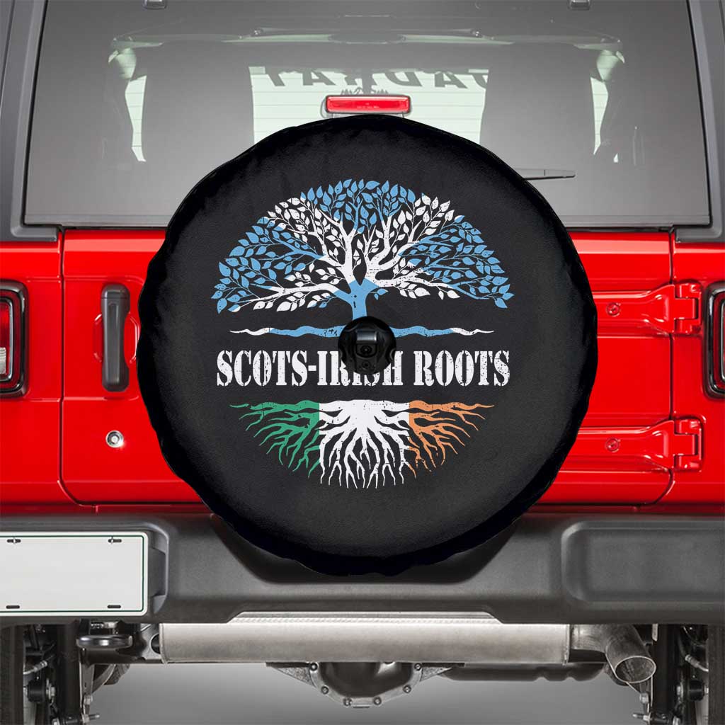 Scots-Irish Roots Spare Tire Cover Ulster Scots Ireland Scotland TS09 Black Print Your Wear