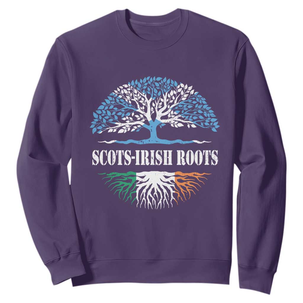 Scots-Irish Roots Sweatshirt Ulster Scots Ireland Scotland TS09 Purple Print Your Wear