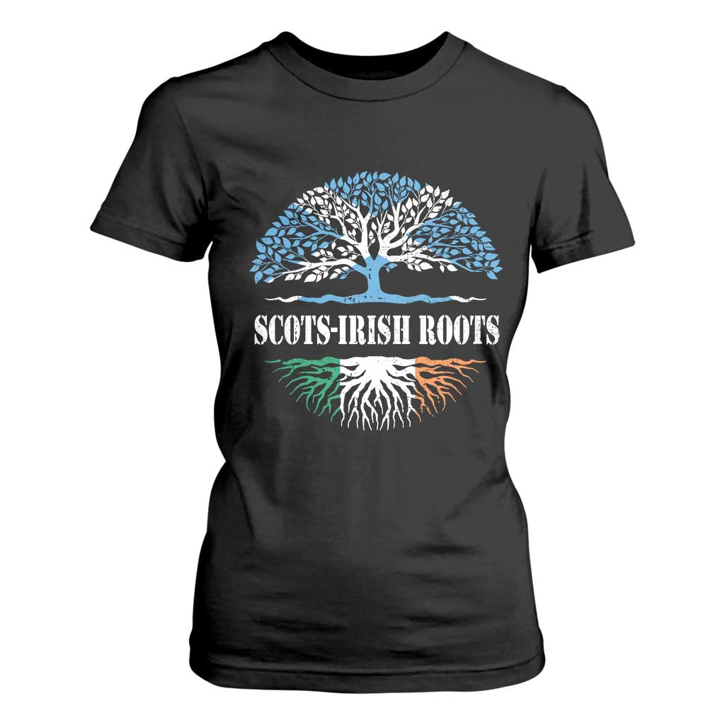 Scots-Irish Roots T Shirt For Women Ulster Scots Ireland Scotland TS09 Black Print Your Wear
